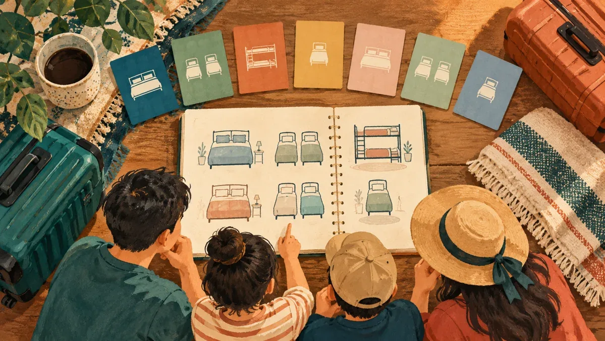 Minh họa AI: lập danh sách chỗ ngủ cho từng thành viên