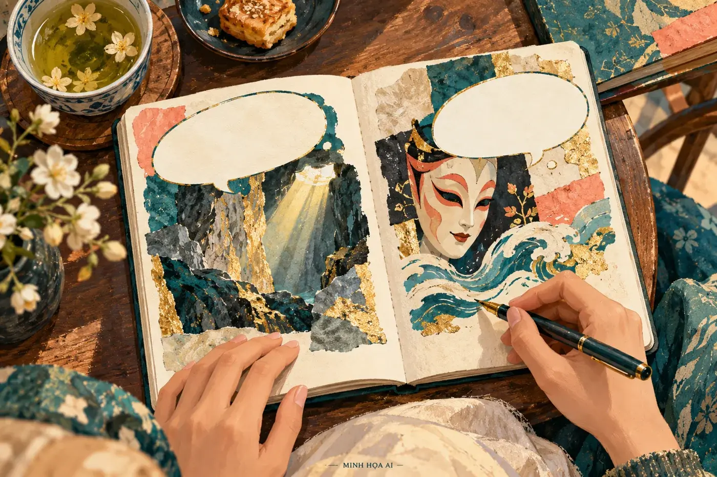 Minh họa AI: ghi lại cảm nhận về không gian và câu chuyện sau buổi biểu diễn