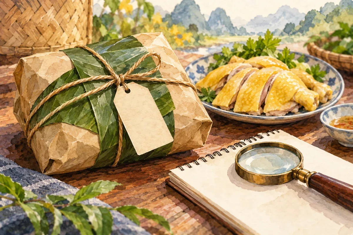 Minh họa AI chọn gà Tiên Yên làm quà; không phải ảnh sản phẩm thực tế